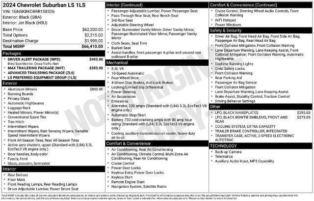 Used 2024 Chevrolet Suburban LS w/ Driver Alert Package AWD/4WD image 8