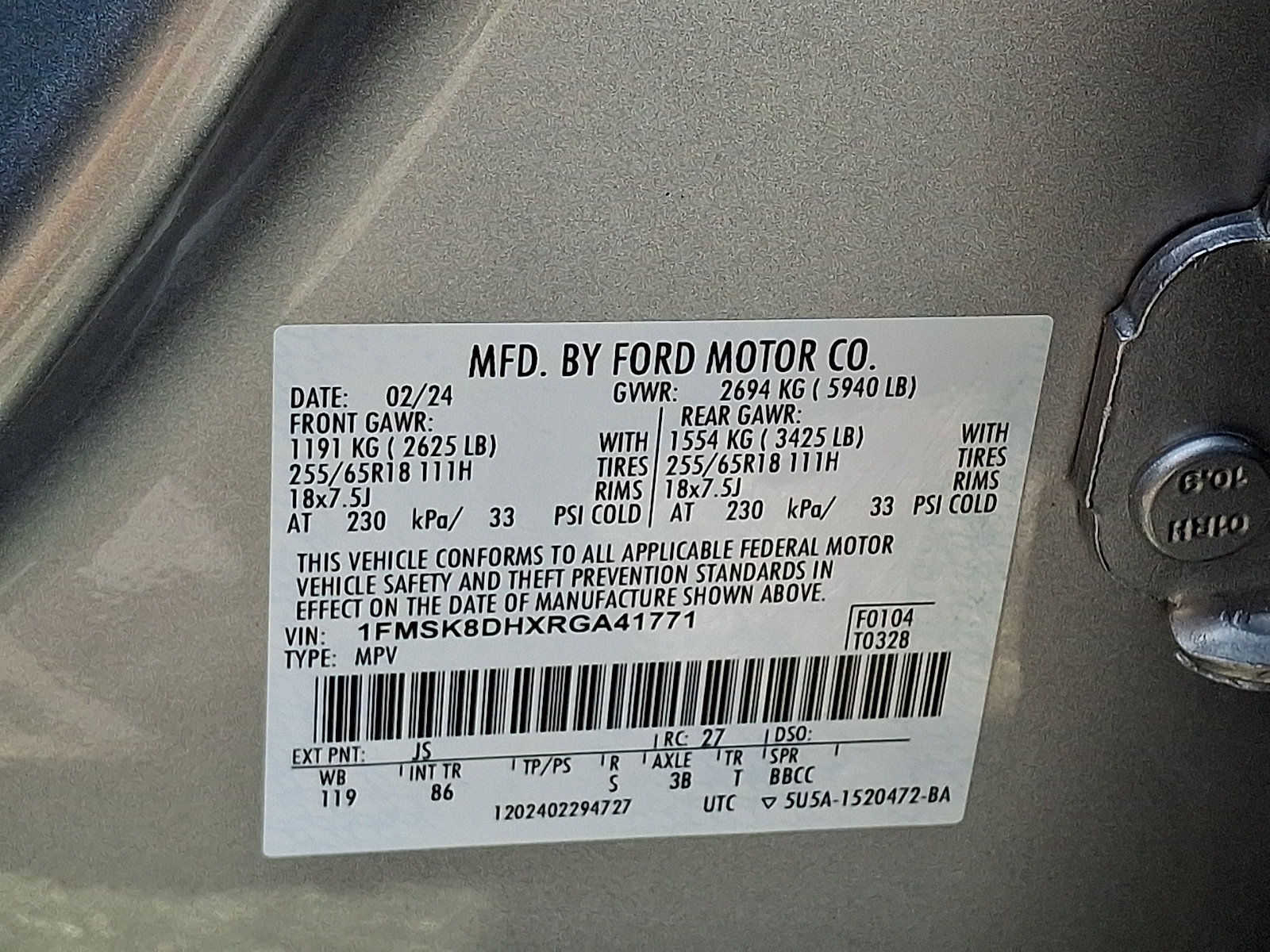 Certified 2024 Ford Explorer XLT AWD/4WD image 29