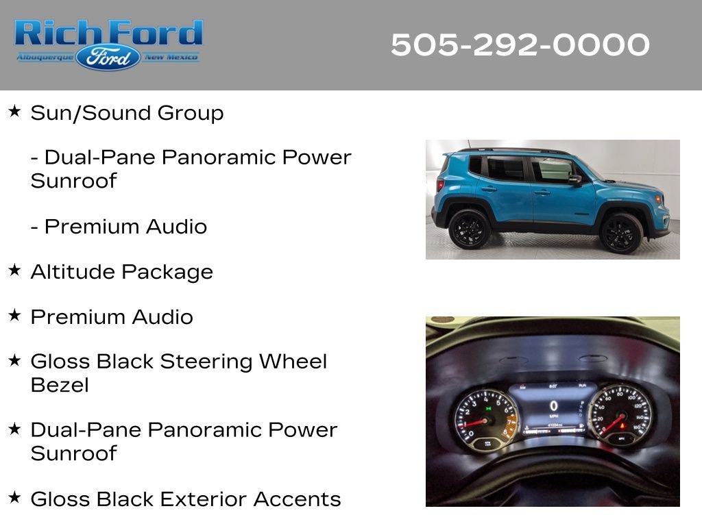 Used 2022 Jeep Renegade Altitude w/ Sun/Sound Group AWD/4WD image 22