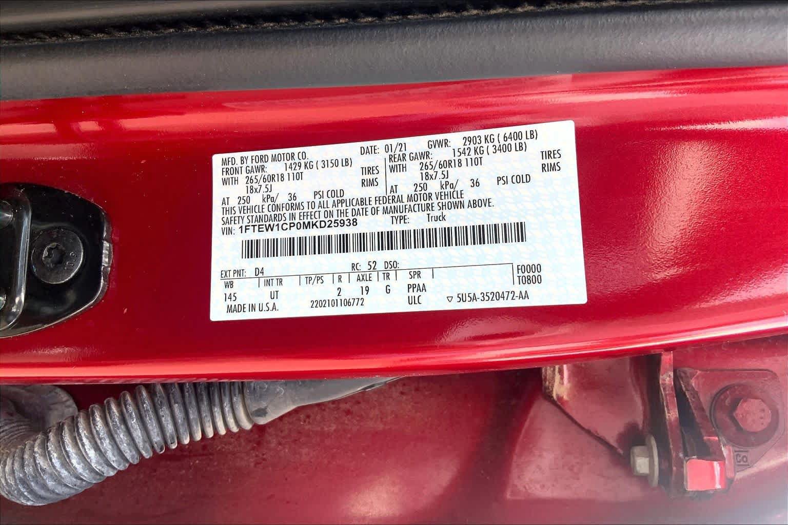 Certified 2021 Ford F150 XLT w/ Equipment Group 302A High RWD image 37