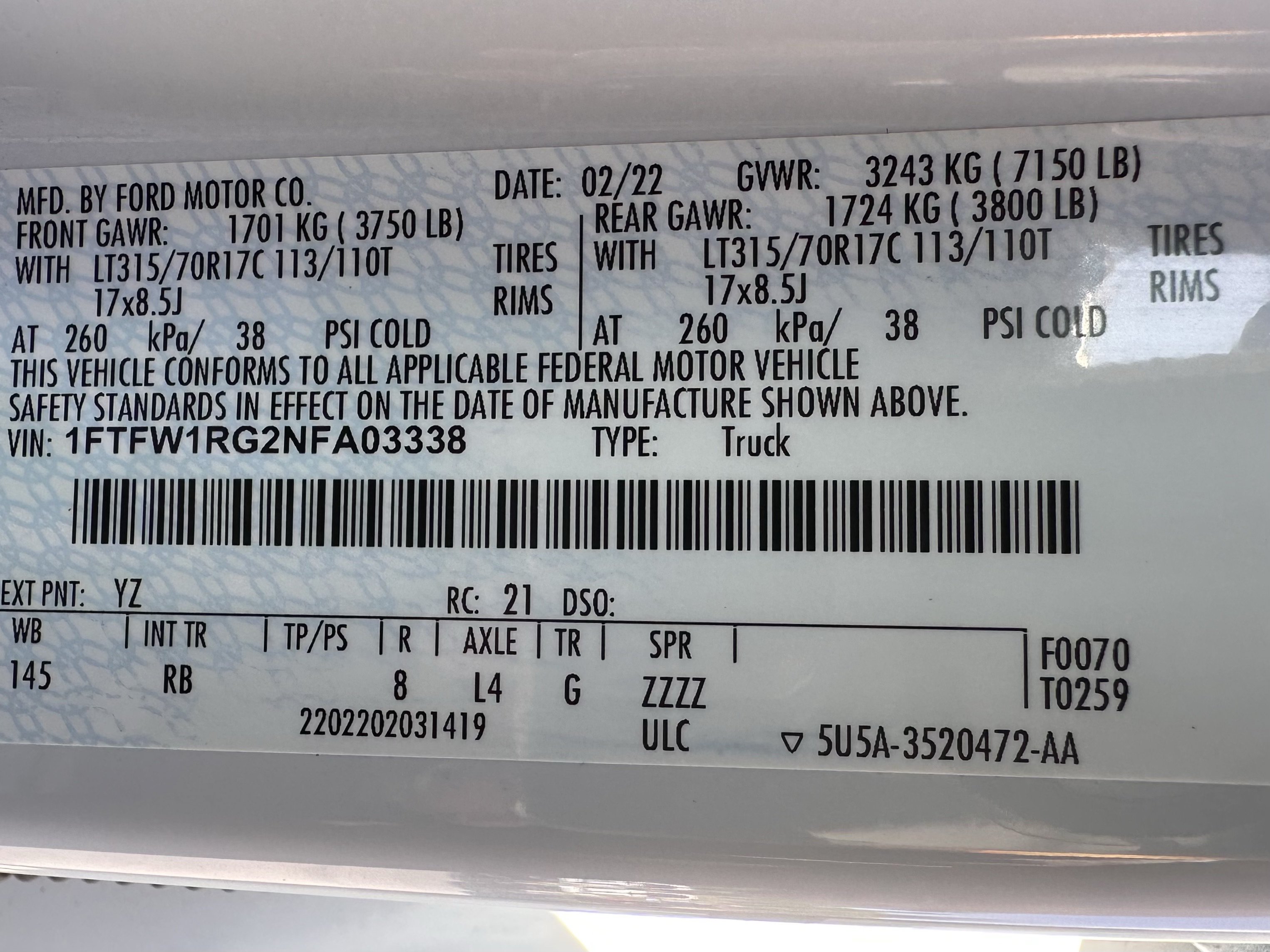 Certified 2022 Ford F150 Raptor w/ Equipment Group 801A High AWD/4WD image 33