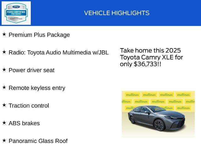 Used 2025 Toyota Camry XLE w/ Premium Plus Package AWD/4WD image 18