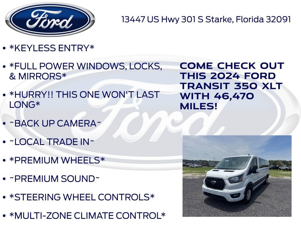 Certified 2024 Ford Transit 350 XLT RWD image 10