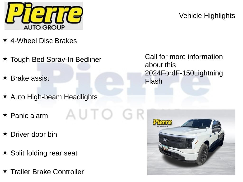 Certified 2024 Ford F150 Lightning Flash w/ Max Trailer Tow Package AWD/4WD image 4