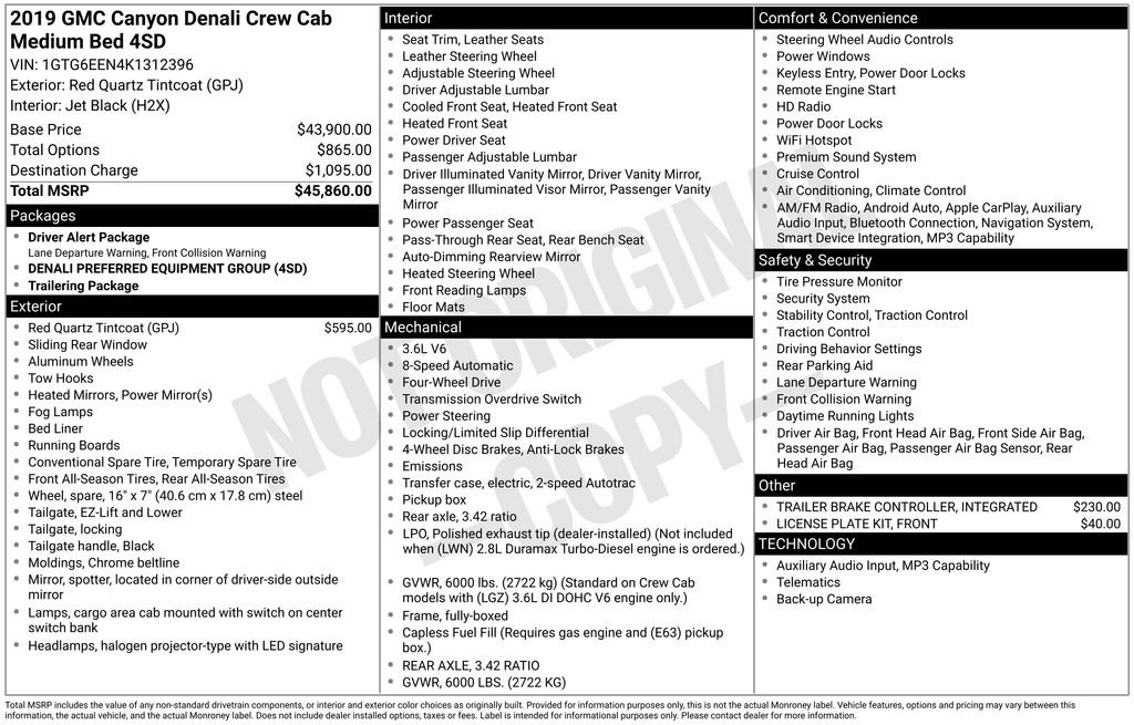 Used 2019 GMC Canyon Denali AWD/4WD image 20