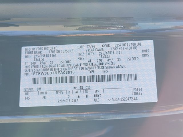 Certified 2024 Ford F150 XLT w/ Equipment Group 302A MID AWD/4WD image 16