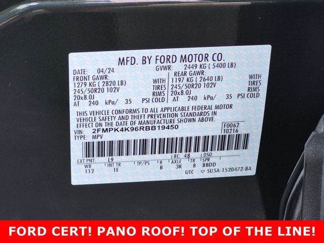 Certified 2024 Ford Edge Titanium w/ Equipment Group 301A AWD/4WD image 33