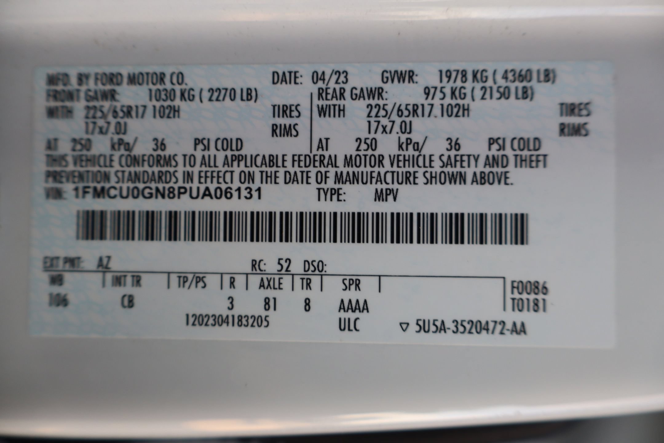 Certified 2023 Ford Escape Active FWD image 32