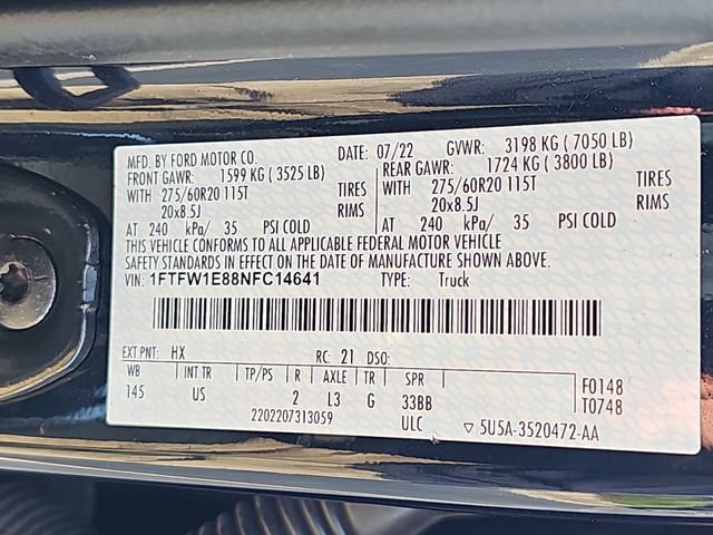 Certified 2022 Ford F150 XLT w/ Equipment Group 302A High AWD/4WD image 35