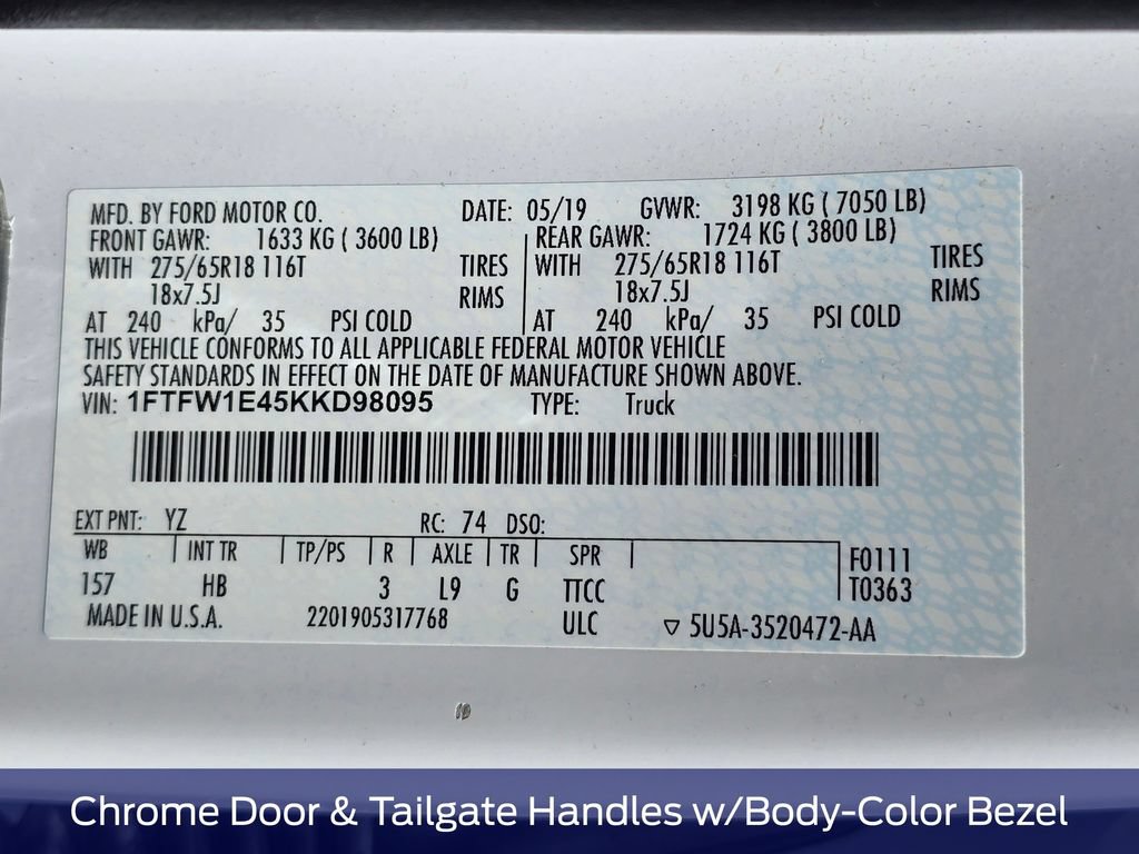 Certified 2019 Ford F150 Lariat w/ Equipment Group 502A Luxury AWD/4WD image 33