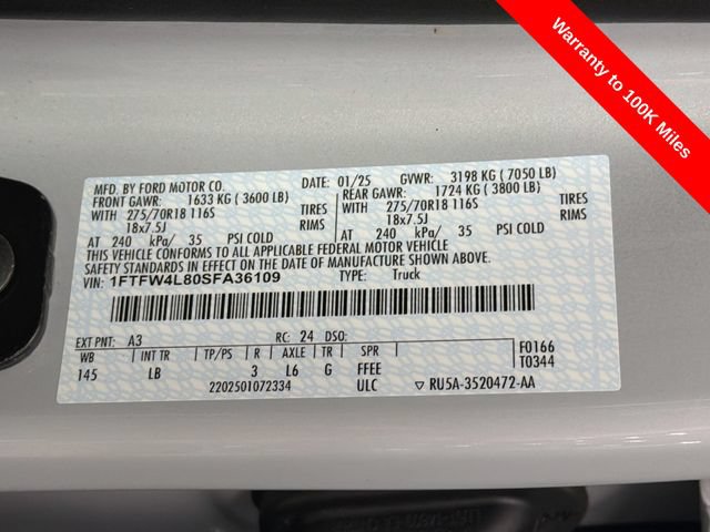 Certified 2025 Ford F150 Tremor w/ Bed Utility Package AWD/4WD image 39