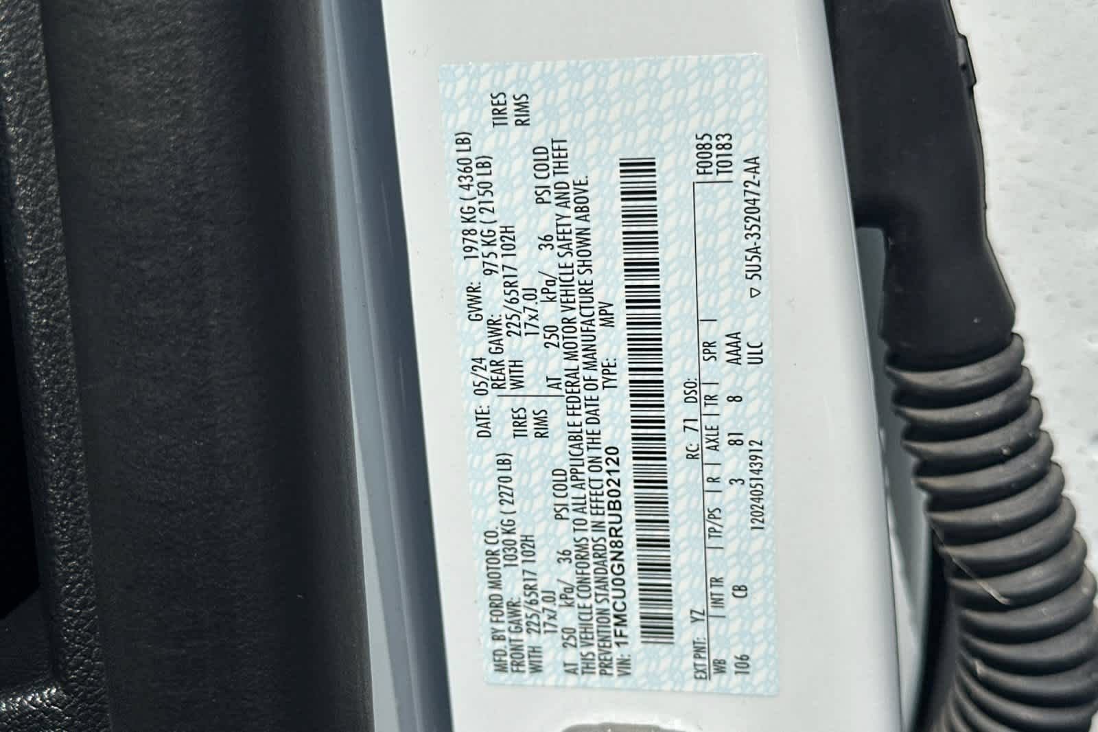 Certified 2024 Ford Escape Active FWD image 30