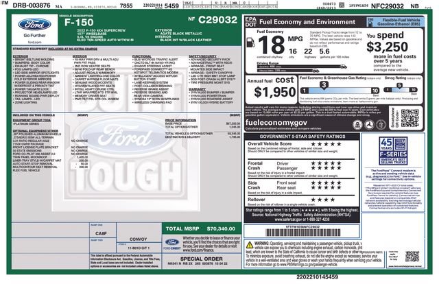 Certified 2022 Ford F150 Platinum AWD/4WD image 40