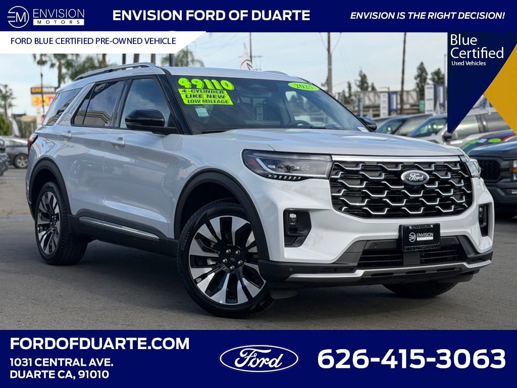 Certified 2025 Ford Explorer Platinum w/ LUX Leather Package