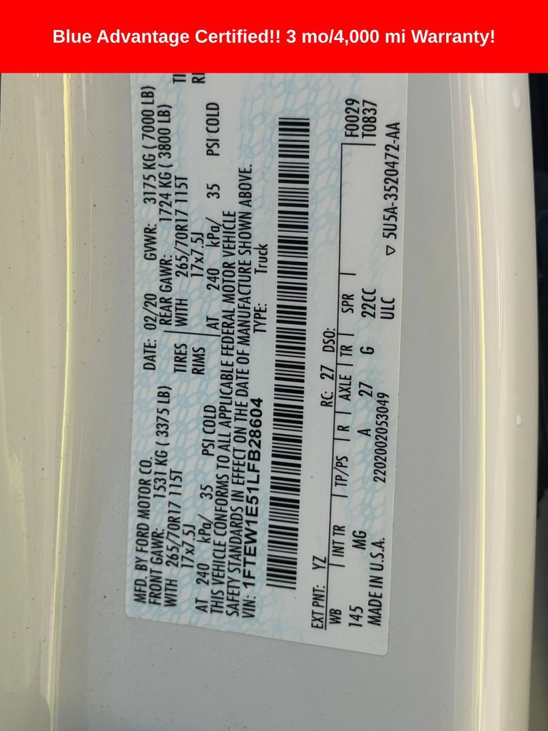 Certified 2020 Ford F150 XLT AWD/4WD image 29