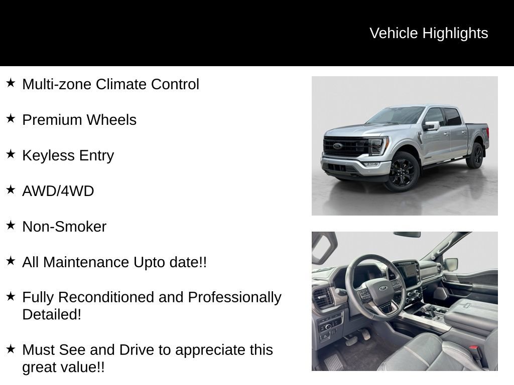 Certified 2023 Ford F150 Platinum w/ FX4 Off-Road Package AWD/4WD image 26