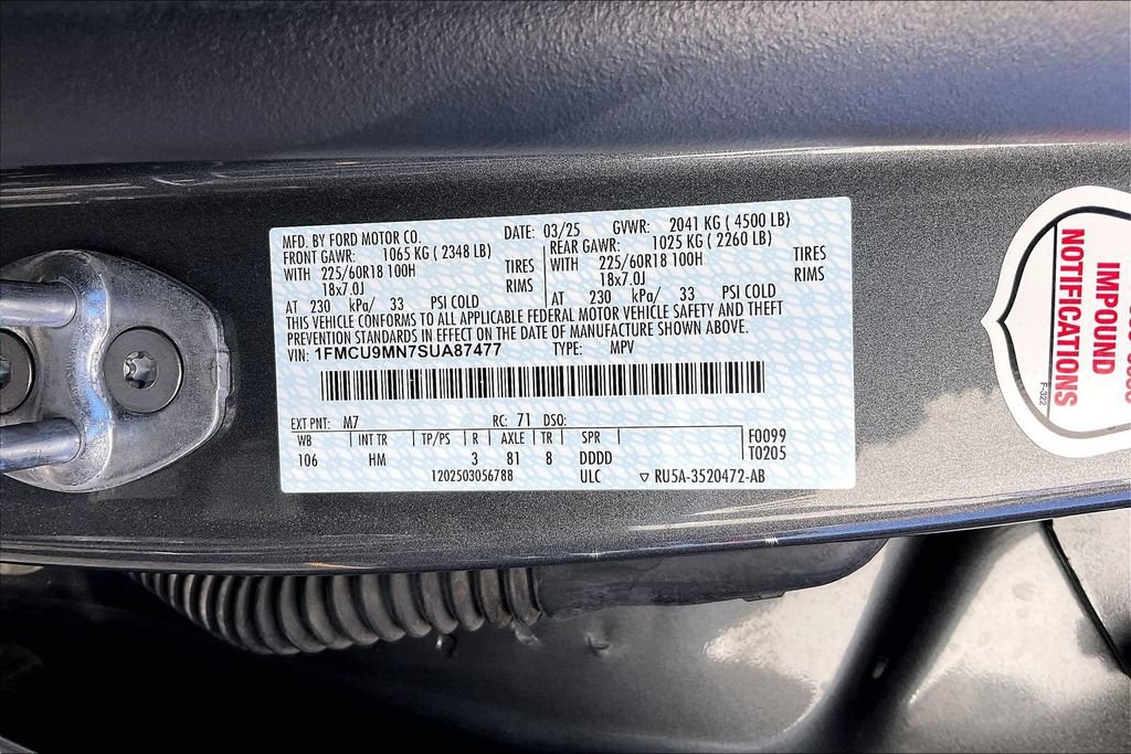 Certified 2025 Ford Escape ST-Line AWD/4WD image 34