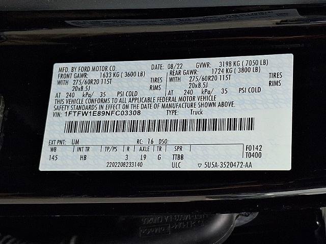 Certified 2022 Ford F150 Lariat w/ Equipment Group 502A High AWD/4WD image 28
