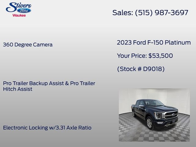 Certified 2023 Ford F150 Platinum w/ Equipment Group 701A High AWD/4WD image 28