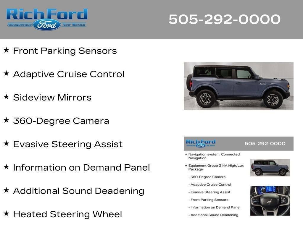 Certified 2024 Ford Bronco Outer Banks AWD/4WD image 96