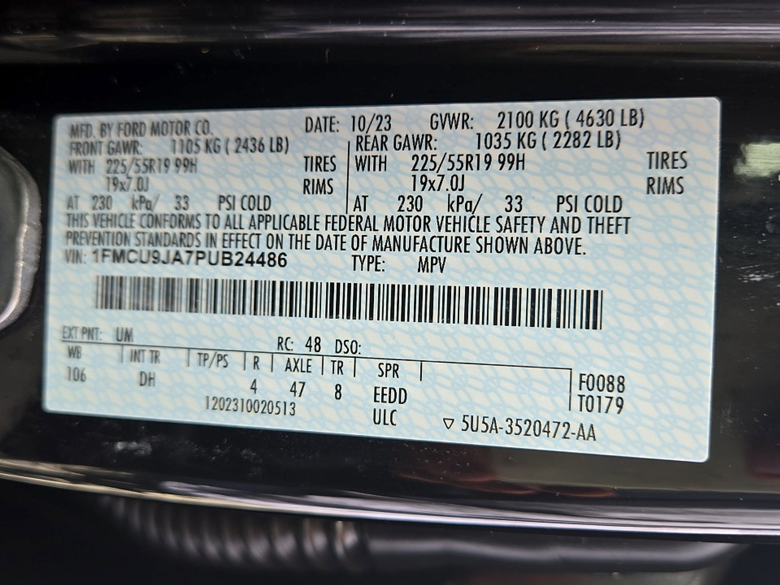 Certified 2023 Ford Escape Platinum w/ Premium Technology Package AWD/4WD image 25