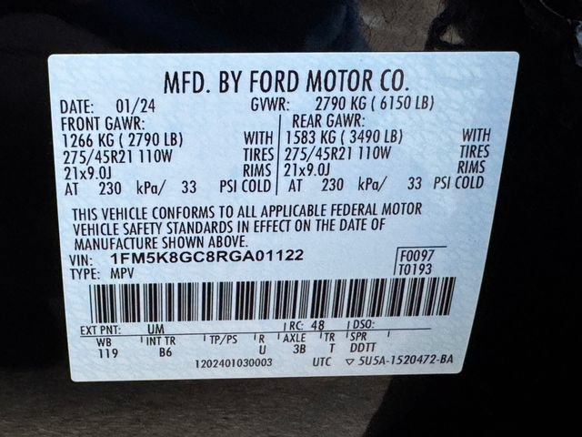 Certified 2024 Ford Explorer ST w/ Equipment Group 401A AWD/4WD image 32