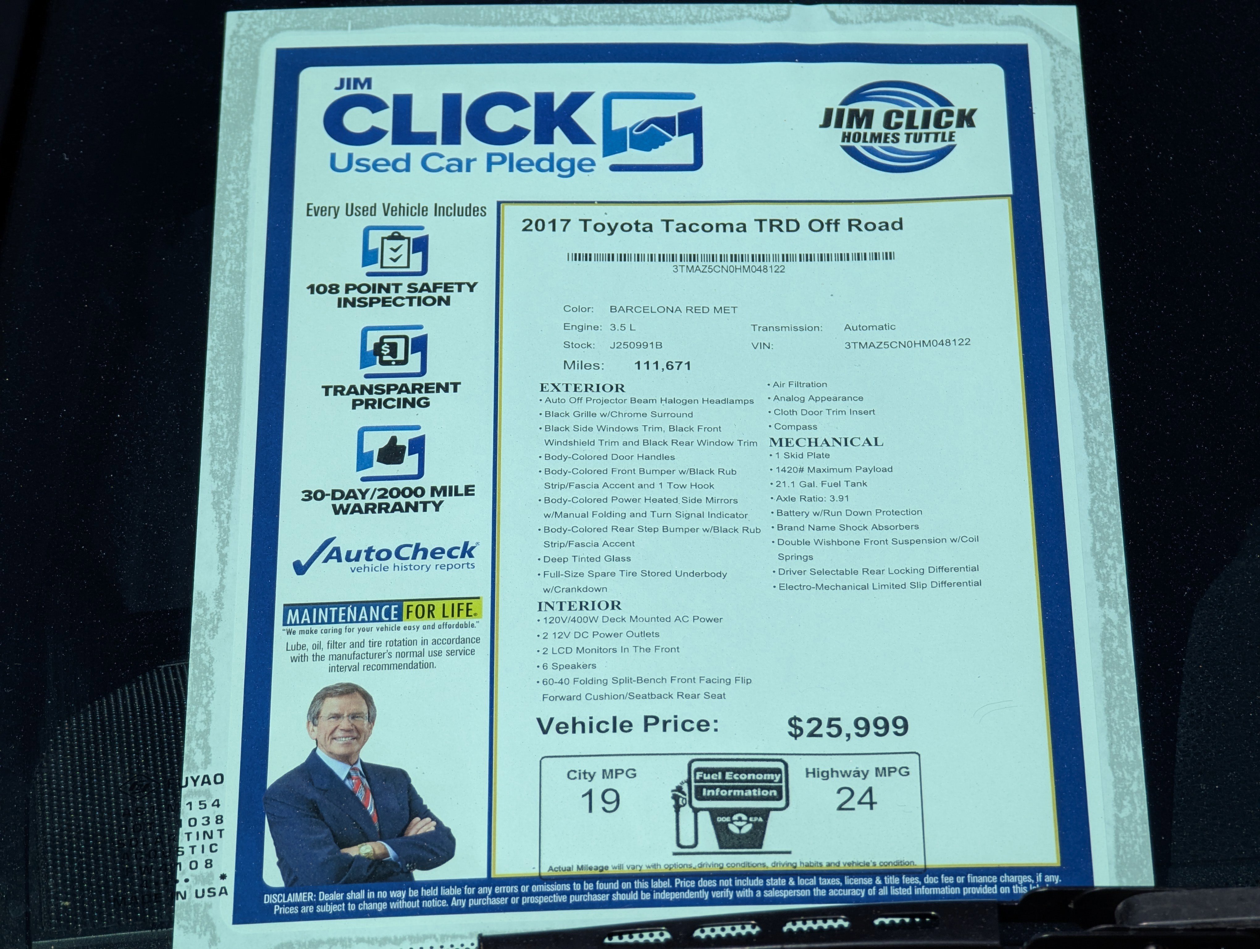 Used 2017 Toyota Tacoma TRD Off-Road w/ Tow Package image 14