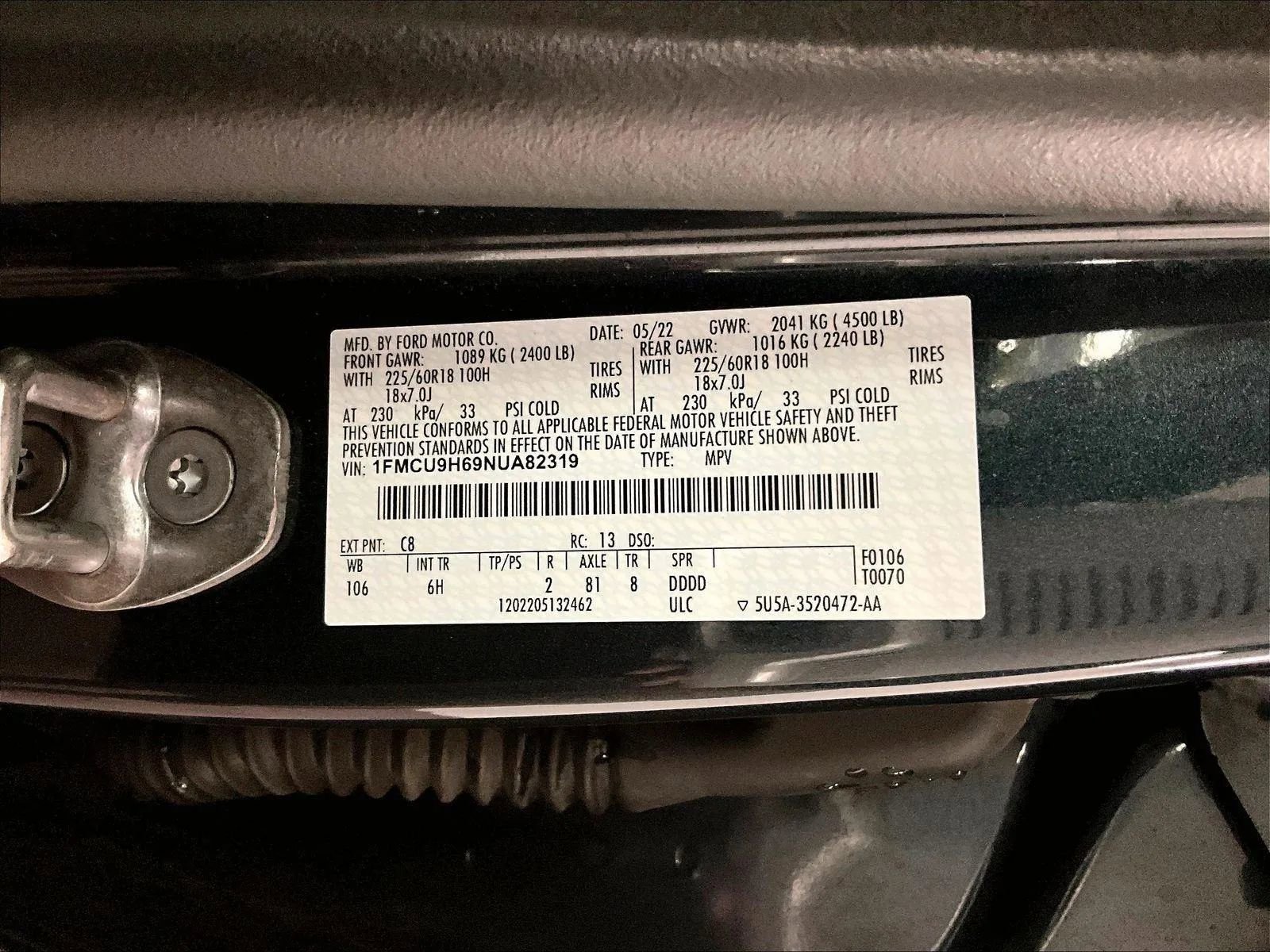 Certified 2022 Ford Escape SEL w/ Technology Package image 32