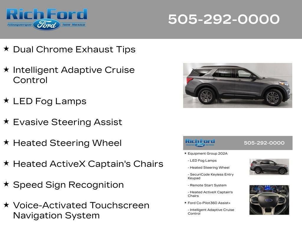 Certified 2024 Ford Explorer XLT w/ Equipment Group 202A RWD image 90