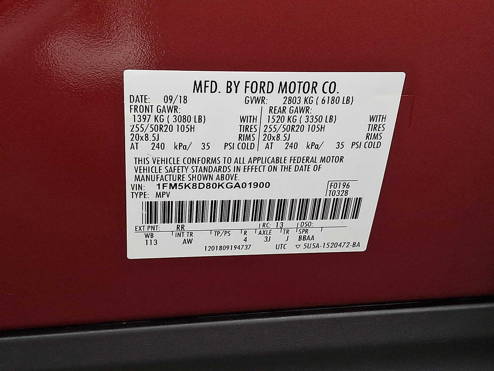 Certified 2019 Ford Explorer XLT w/ Equipment Group 202A image 30