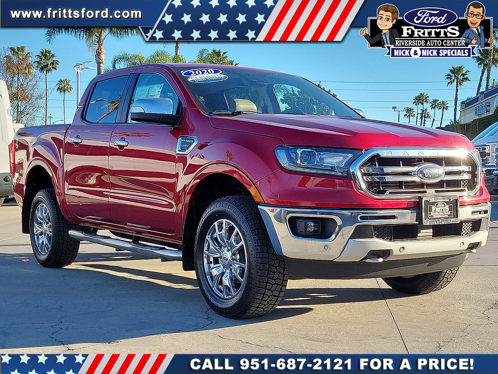 Certified 2020 Ford Ranger Lariat w/ Equipment Group 501A Mid image 3