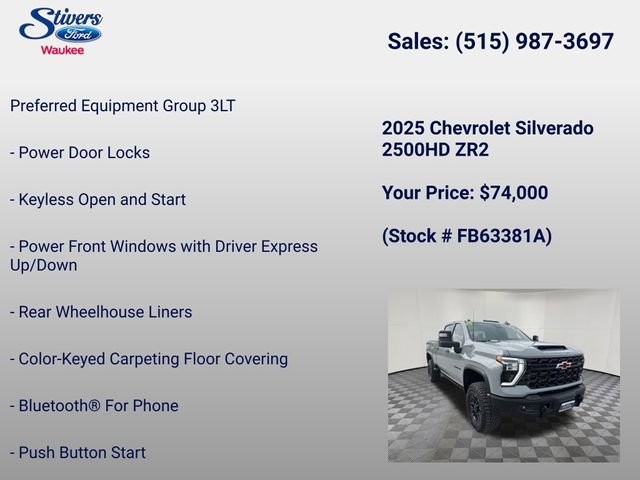 Used 2025 Chevrolet Silverado 2500 ZR2 w/ ZR2 Bison Edition AWD/4WD image 16