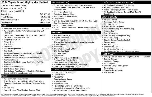 Used 2026 Toyota Grand Highlander FWD image 8