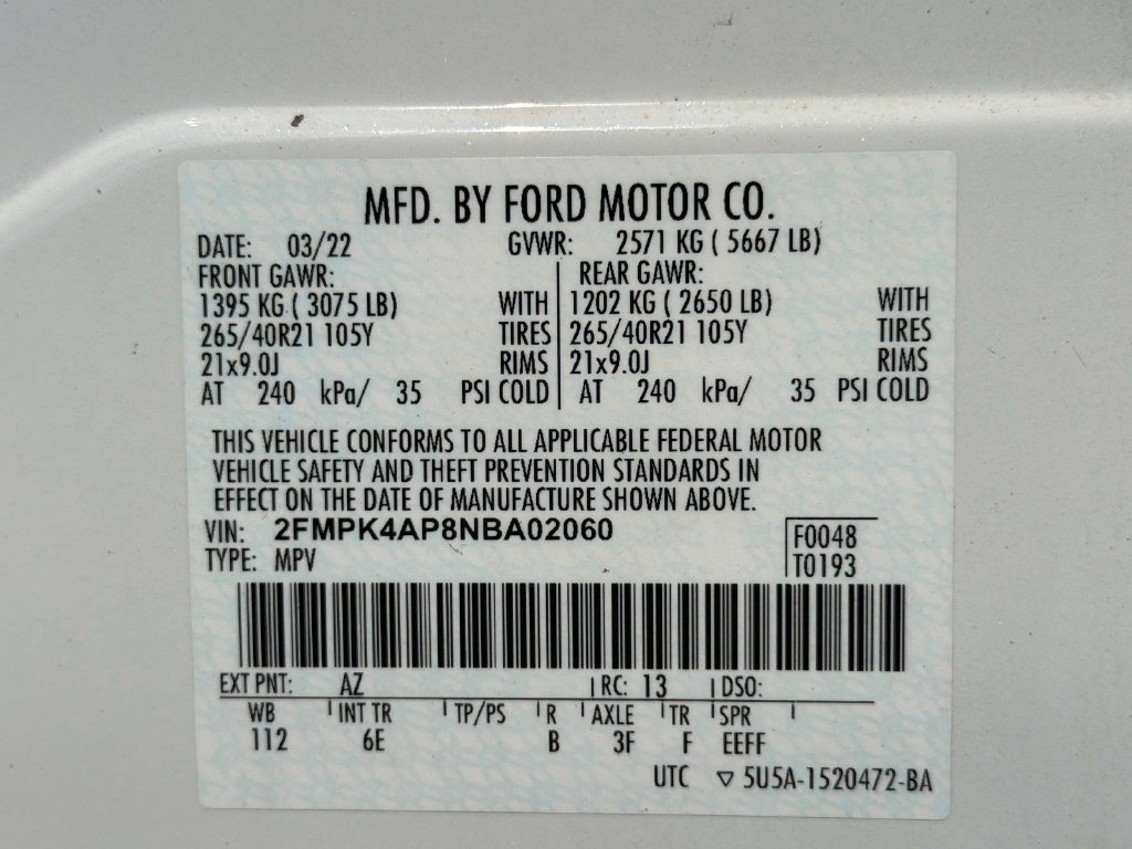 Certified 2022 Ford Edge ST w/ Equipment Group 401A AWD/4WD image 34