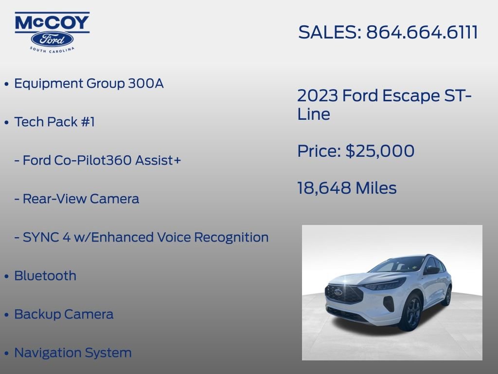Certified 2023 Ford Escape ST-Line w/ Tech Pack #1 image 7