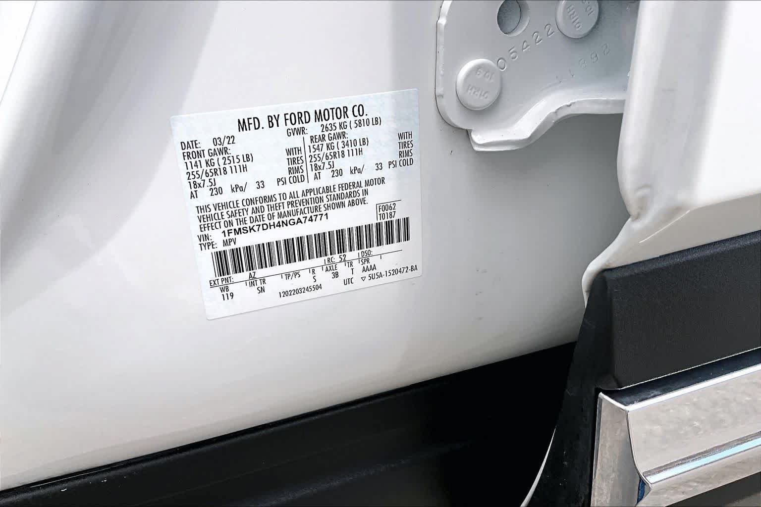 Certified 2022 Ford Explorer XLT w/ Equipment Group 202A RWD image 33