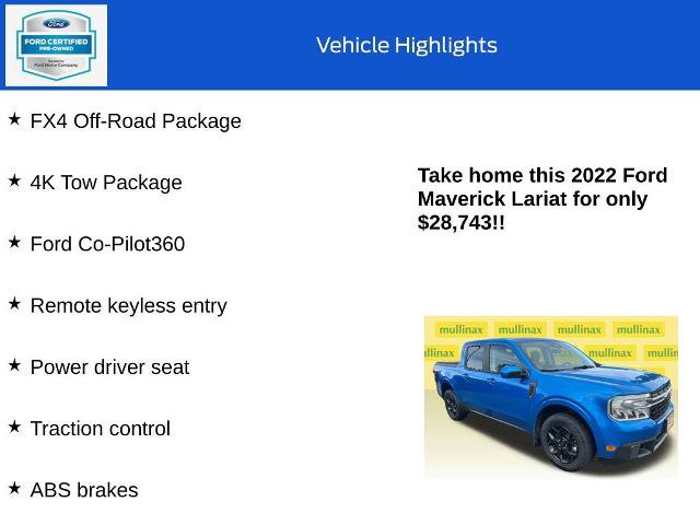Certified 2022 Ford Maverick Lariat w/ Equipment Group 500A Standard AWD/4WD image 10