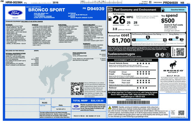 Certified 2023 Ford Bronco Sport Big Bend AWD/4WD image 10