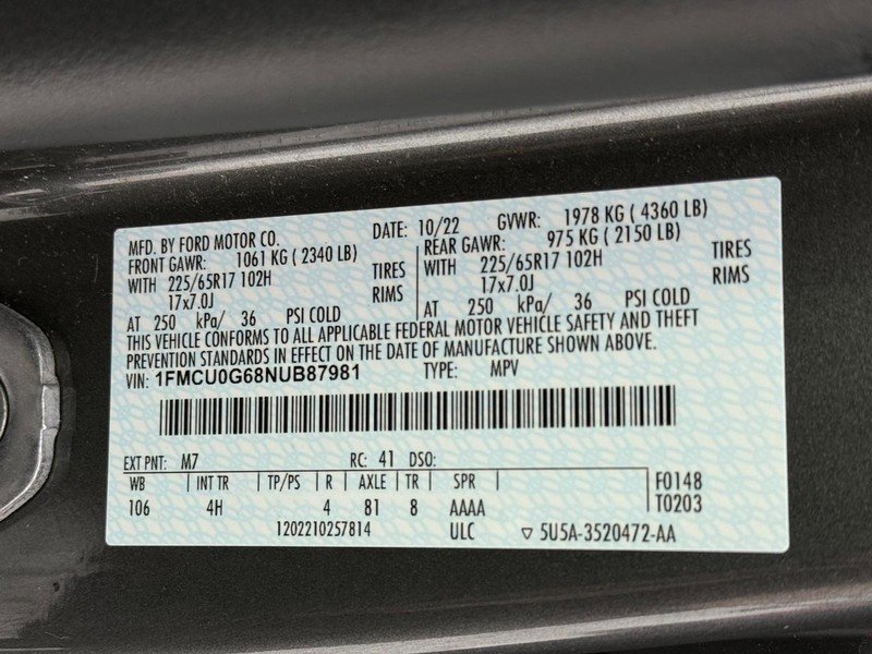 Certified 2022 Ford Escape SE w/ Cold Weather Package image 26