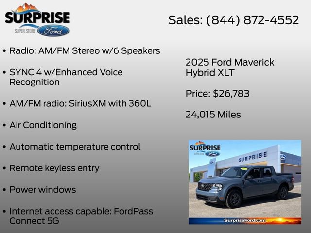 Certified 2025 Ford Maverick XLT FWD image 13