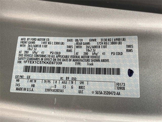 Certified 2019 Ford F150 Lariat w/ Equipment Group 502A Luxury image 21