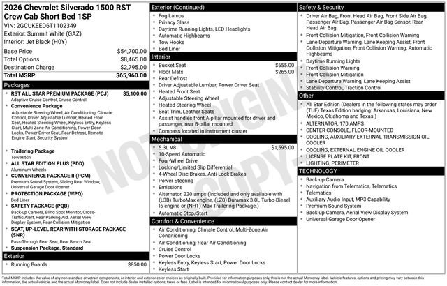 Used 2026 Chevrolet Silverado 1500 RST w/ RST All Star Premium Package AWD/4WD image 33