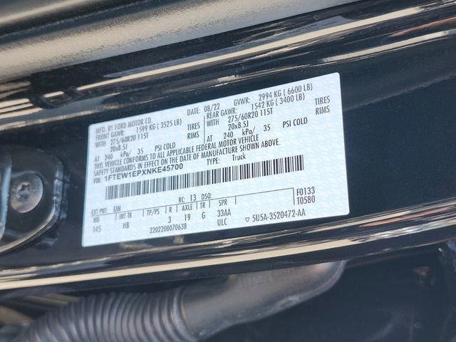 Certified 2022 Ford F150 Lariat w/ Equipment Group 502A High AWD/4WD image 34