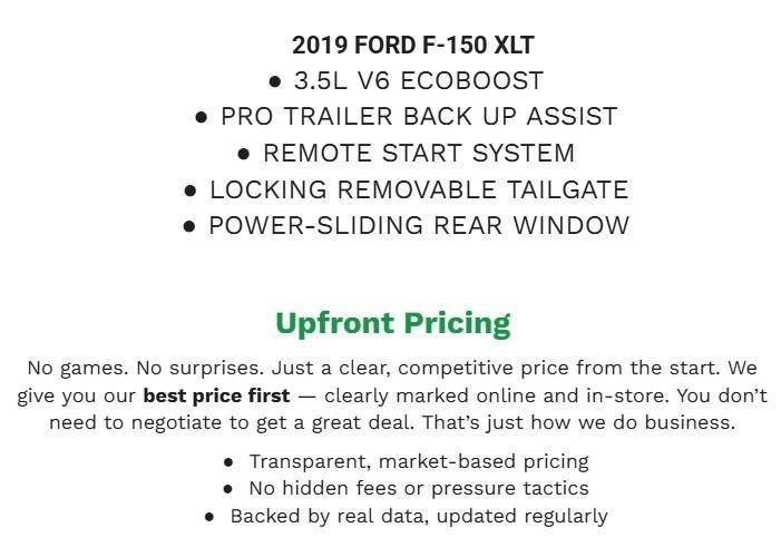 Certified 2019 Ford F150 XLT w/ Equipment Group 302A Luxury AWD/4WD image 1