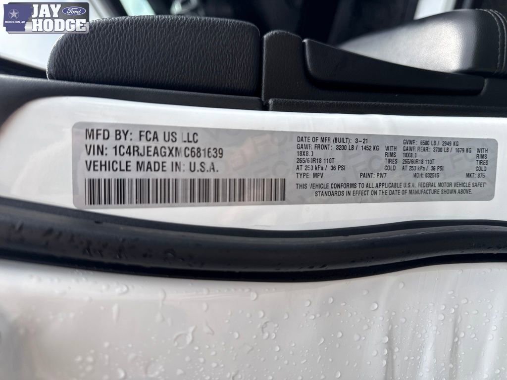 Used 2021 Jeep Grand Cherokee Laredo w/ Security & Convenience Group image 34