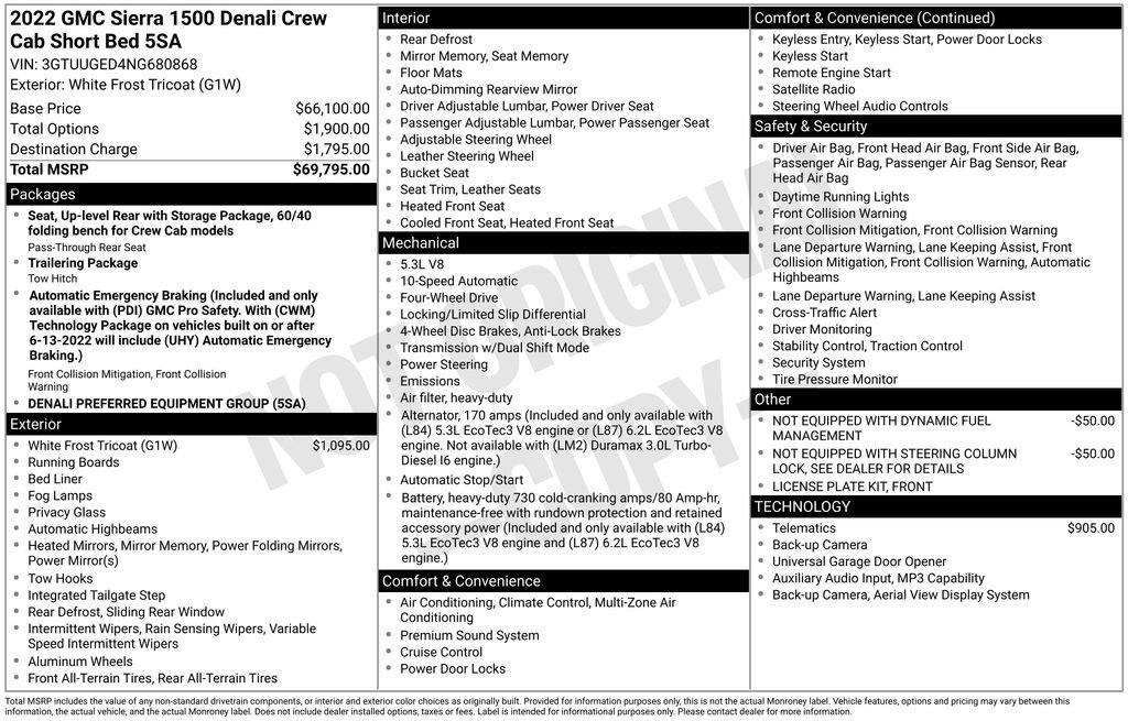Used 2022 GMC Sierra 1500 Denali AWD/4WD image 50