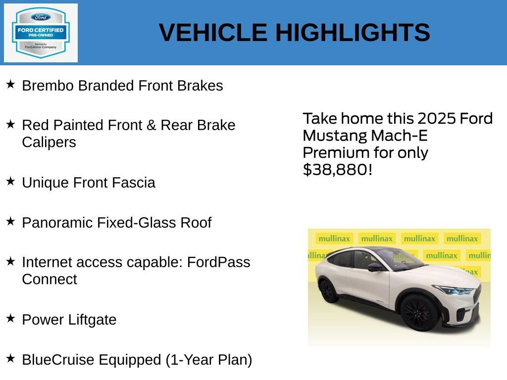 Certified 2025 Ford Mustang Mach-E Premium w/ Sport Appearance Package image 33