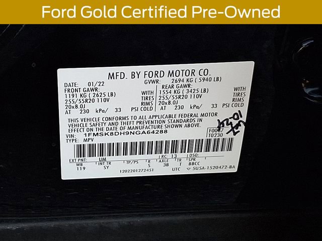 Certified 2022 Ford Explorer XLT w/ Equipment Group 202A AWD/4WD image 31