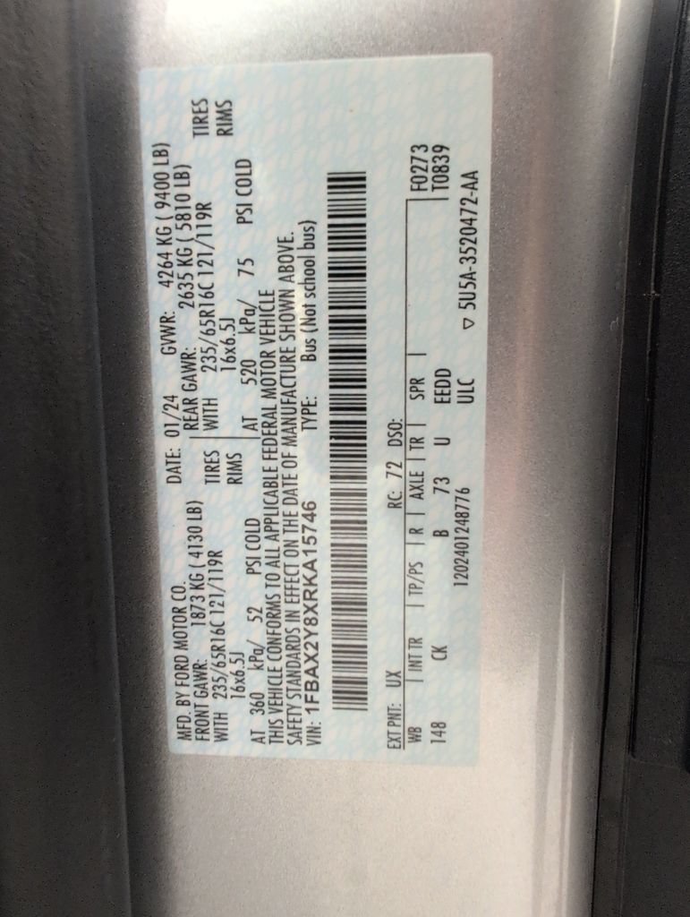 Certified 2024 Ford Transit 350 XLT RWD image 44