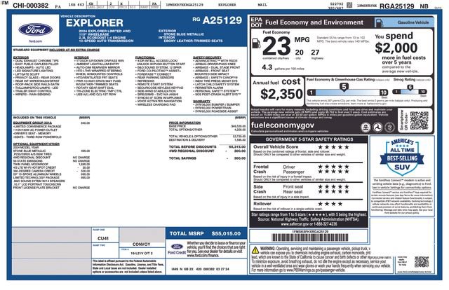 Certified 2024 Ford Explorer Limited w/ Limited Technology Package AWD/4WD image 12